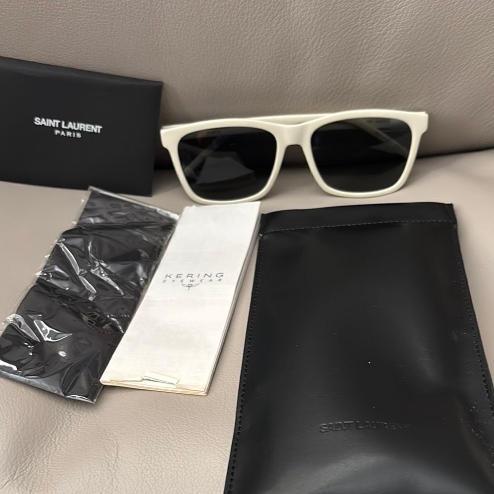 Saint Laurent White Sunglasses